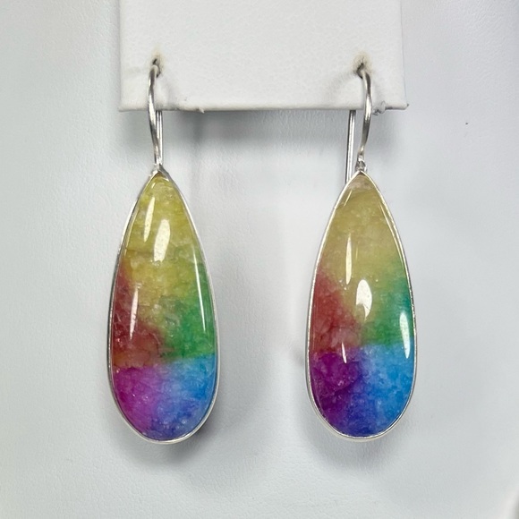 Solar Add On Item Rainbow Solar Quartz Earrings - Picture 1 of 5